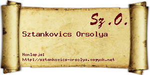 Sztankovics Orsolya névjegykártya