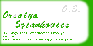 orsolya sztankovics business card